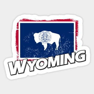 Wyoming flag Sticker